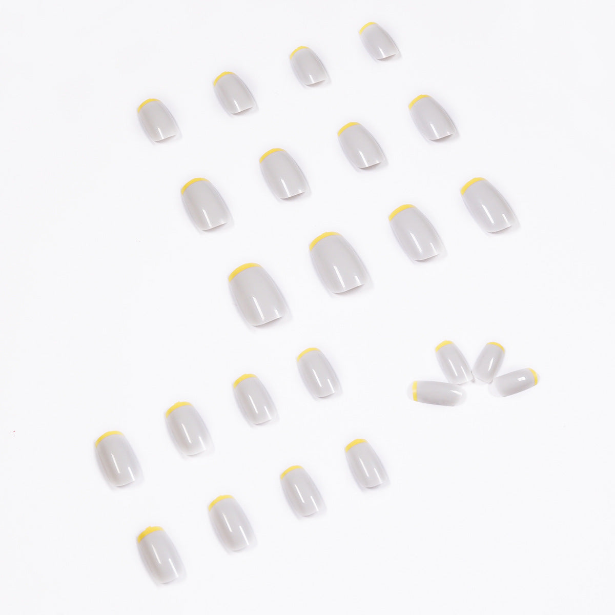 Dead leaf yellow French for Press on, finished , fake nail, nail , nail , false nail.|365nails