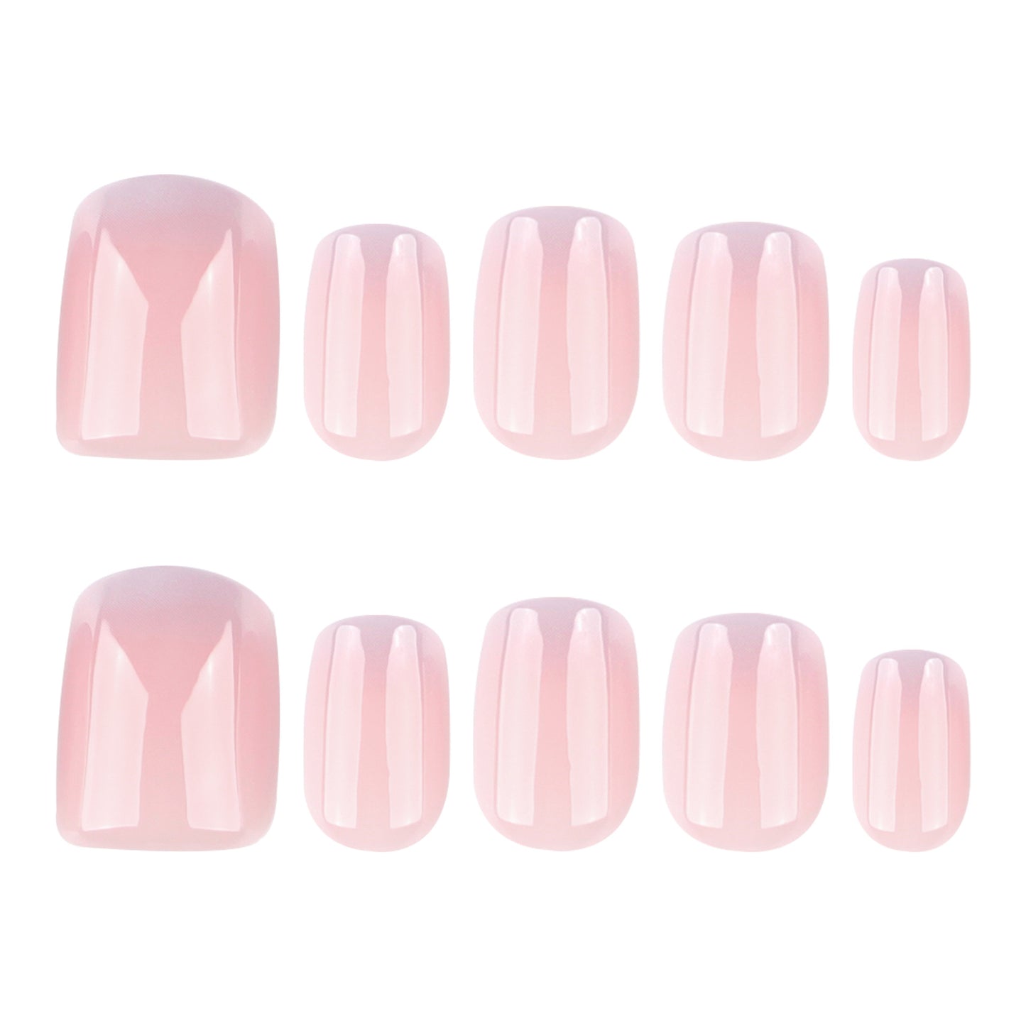 Unhas de manicure francesas simples, mudança gradual, cinza claro, roxo, curtas, quadradas, curtas, falsas, removíveis, vestíveis, atacado|365nails