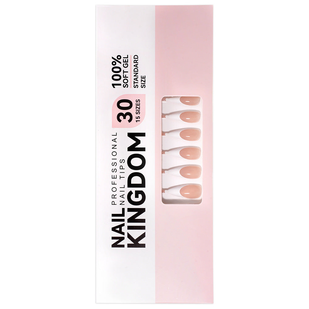 Nail tips French press on nails, simple long ladder manicure removable fake nails 120 pieces, prefabricated nail wholesale