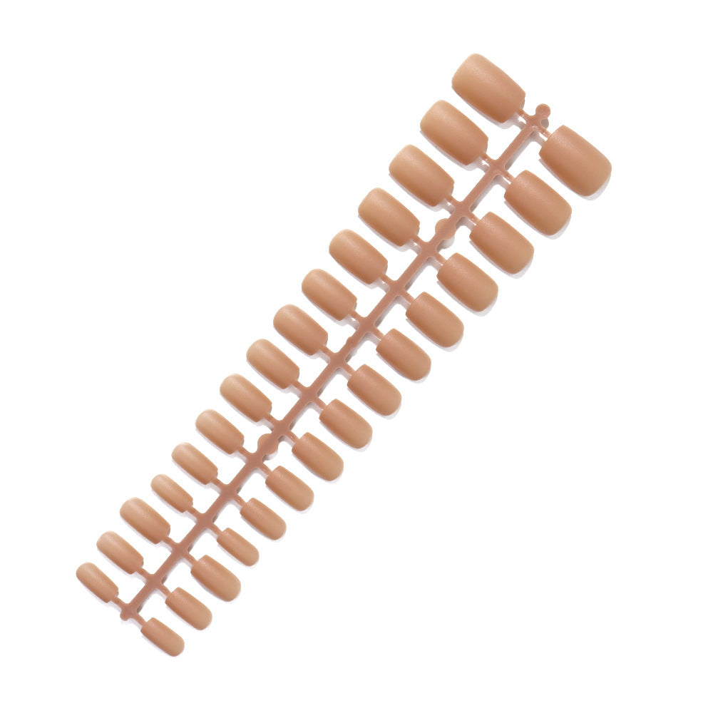 Nail Tips New nude matte, no-carving press on nails pads 240 pieces, boxed solid color seamless fake nail press on nails pads