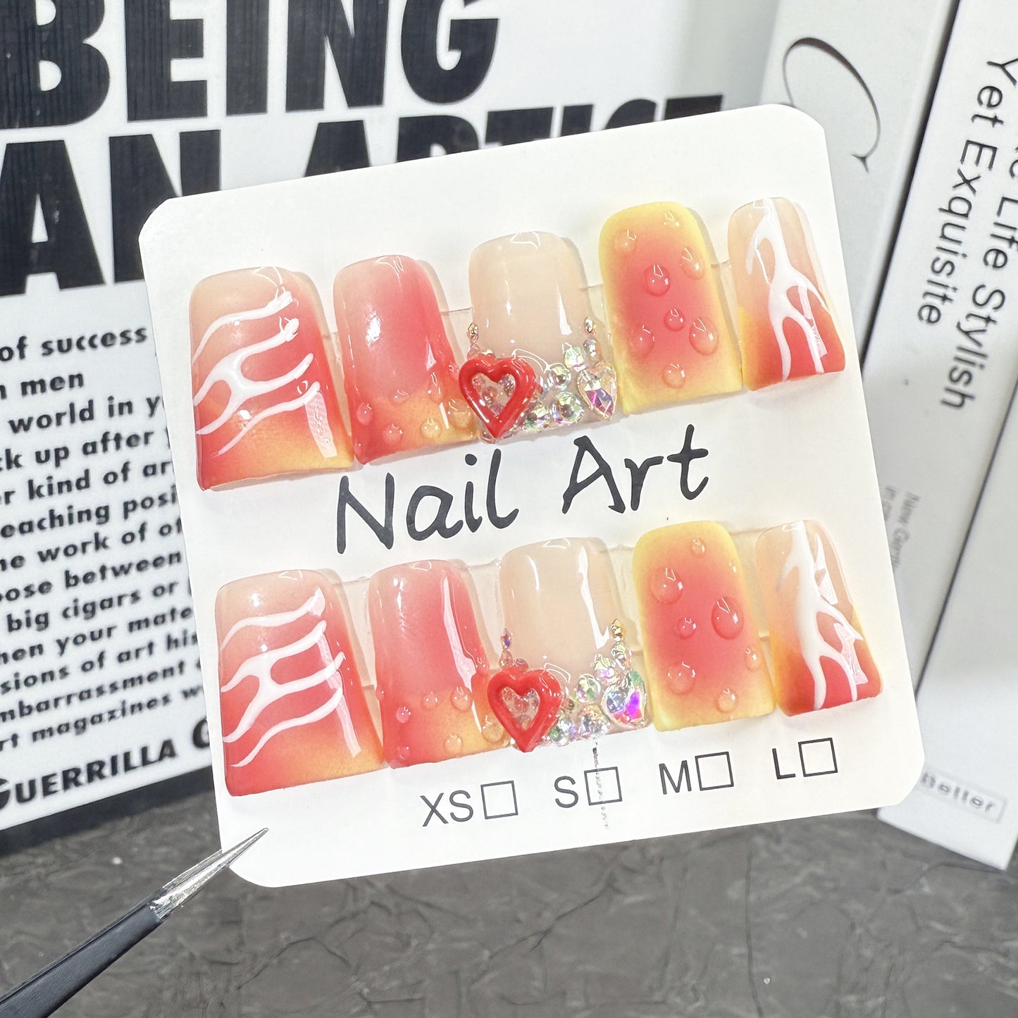 Europa e Estados Unidos pistola de pulverização de unhas bico de pato mudança gradual blush unha gelo através de desgaste de mão fábrica de unhas atacado | 365nails