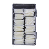 Nail Tips nail lengthening,  super long flat head fake nails half sticker denim nail trapezoidal press on nails wholesale