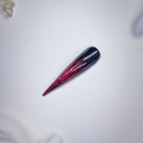 Title Ember Snow | Crimson Frost Crystal Press-On Nails