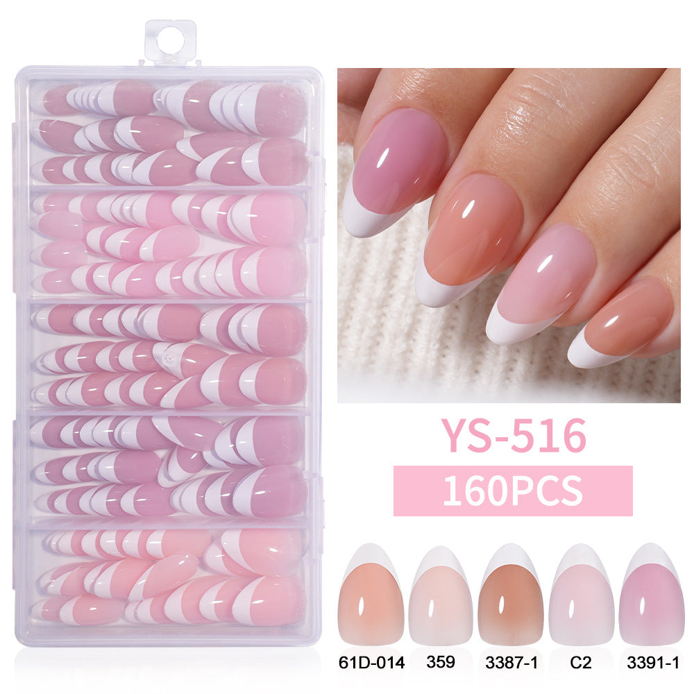 Nail Tips French press on nails  Short Almond Short Square Versatile Removable Patch Nail Art 150 Boxed Fake Nails