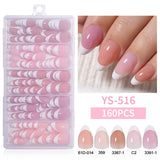 Nail Tips French press on nails  Short Almond Short Square Versatile Removable Patch Nail Art 150 Boxed Fake Nails