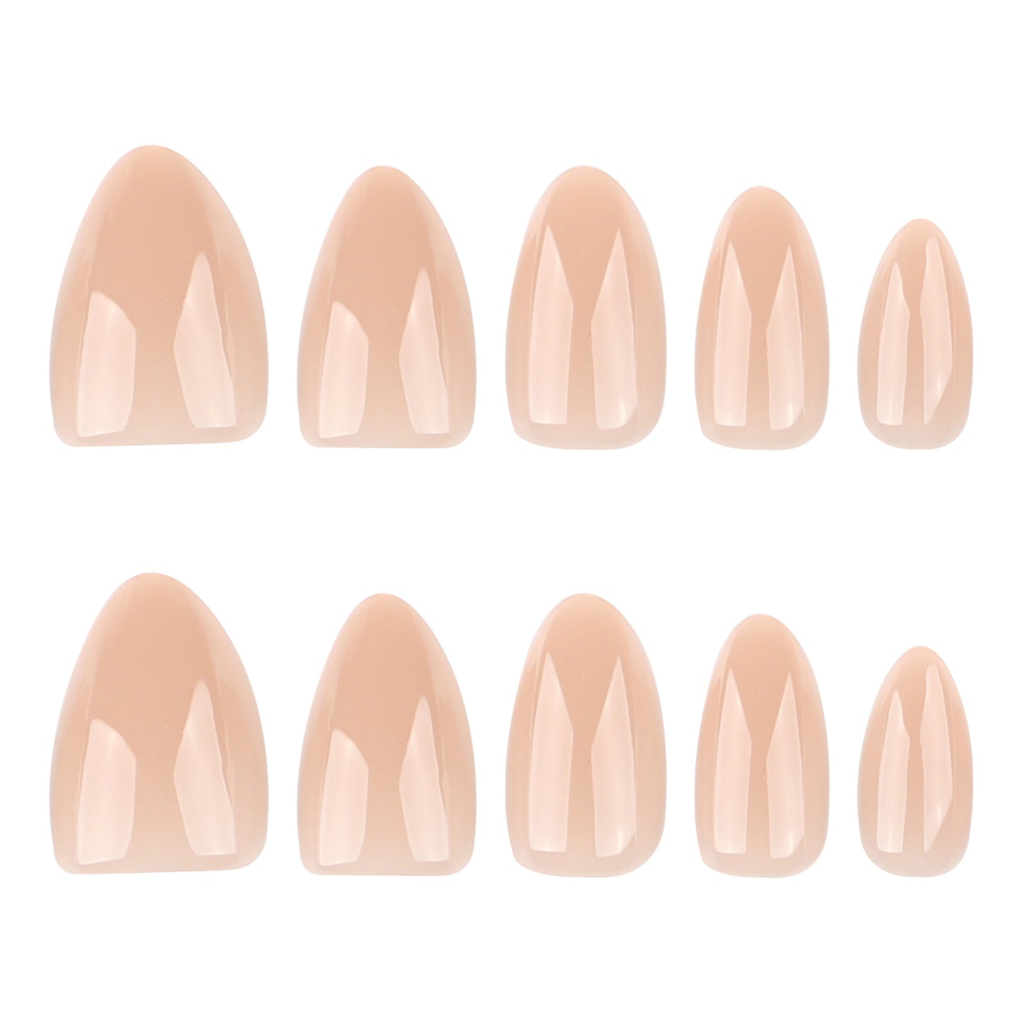 Nude solid color simple press on nails short almond hot-selling wearing fake |365nails