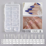 Nail Tips Nail pads for nail salons, transparent trapezoidal nail pads, ultra-thin and seamless nails 240 boxed nail pads