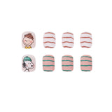 Snoopy - Dibujos animados en forma de palo, contraste mate, para usar en uñas postizas, parche para uñas, producto terminado, extraíble | 365nails