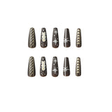 Peças de arte para unhas Arte para unhas finalizada em formato de boneco de gengibre de Natal com laço de amor e floco de neve finalizado atacado |365nails