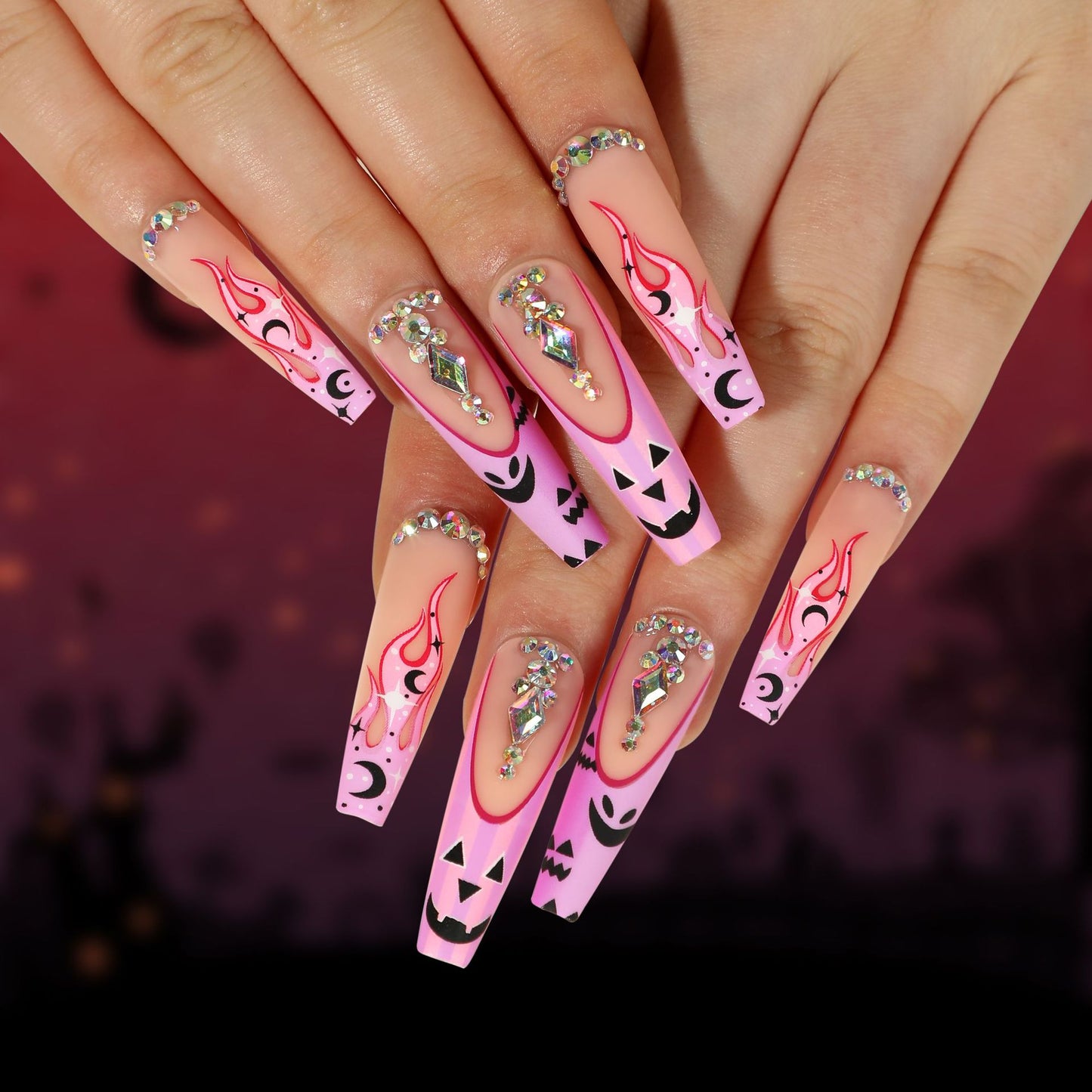 Halloween Wear Nail 3D Three-dimensional Nail Art False Nails Spider Bat Nail Sheets Wholesale|365nails