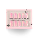 Silver star manicure 30pcs fake nails  short almond nail
