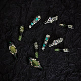 Title Forest Ivy Glow | Jade Relief Art Series Press-On Nails