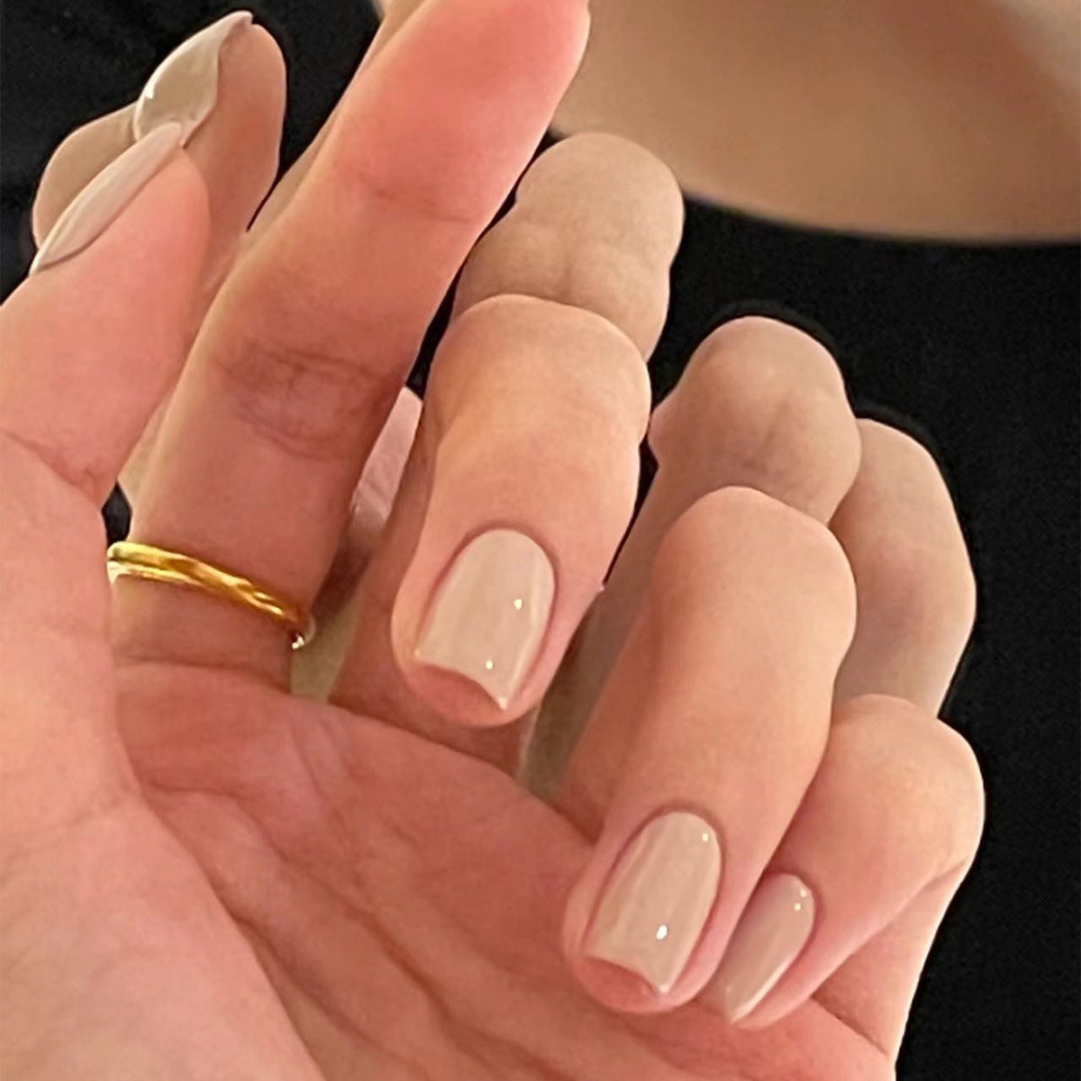 Red short square manicure classic solid color |365nails