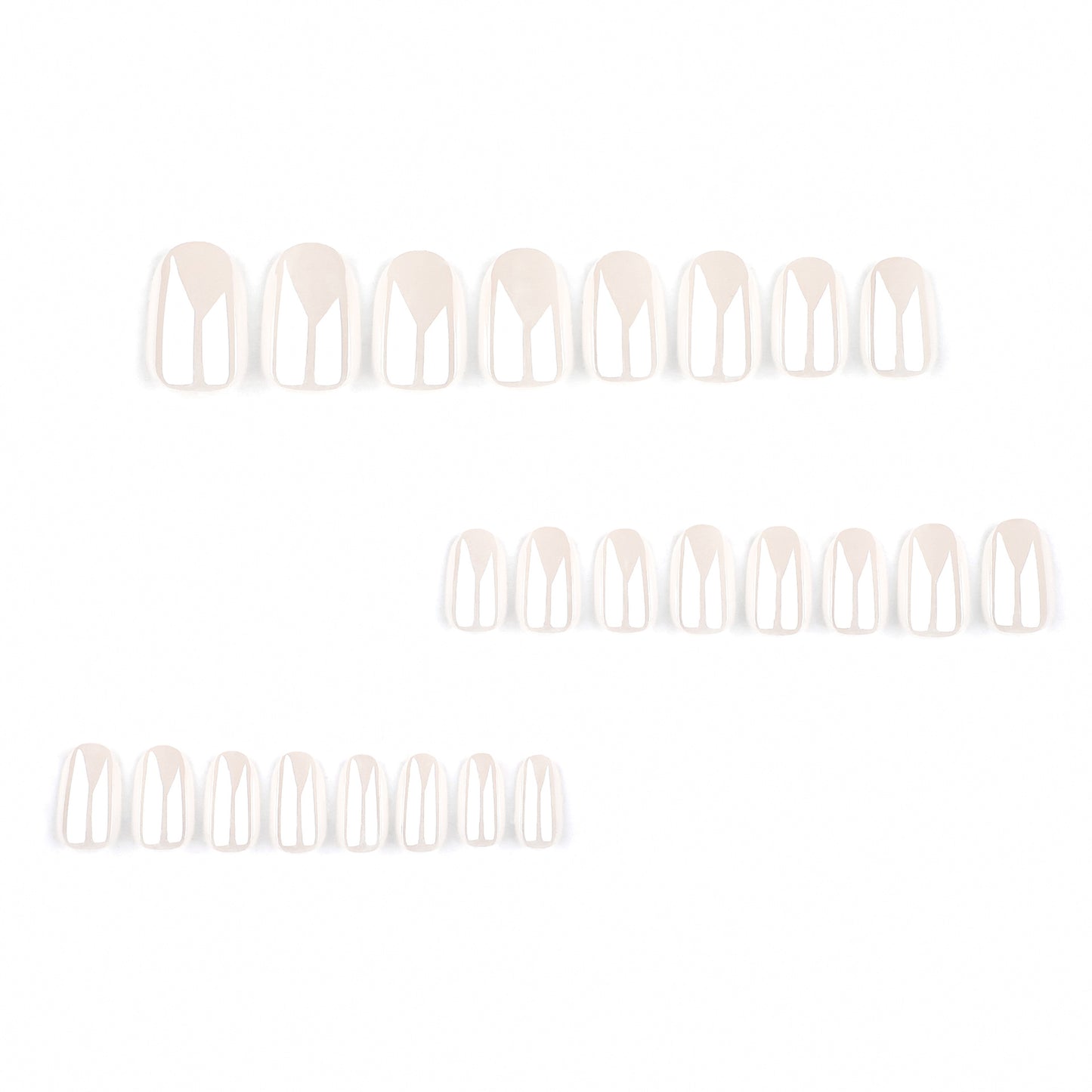 White solid color coating wholesale short round simple beauty wearing fake nails|365nails