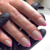 24 pieces simple short short round wearable French manicure rose red detachable wearable nail piece finished product wholesale