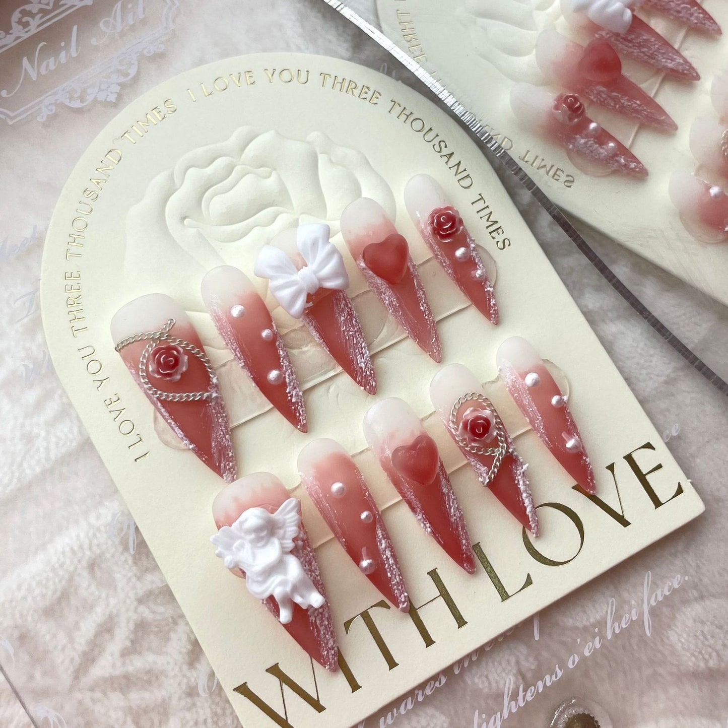 Collection Abstract Nail Art Sticker False Nail Detachable Finished Product Phototherapy Pure handmade press on nails Wear | 365nails