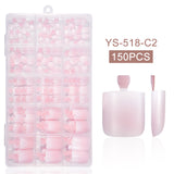 Nail Tips Popular Europe and the United States gradual change toenail press on nails short nude 150 pieces boxed toenail patch nail wholesale
