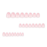 Uñas francesas clásicas cortas y redondas, uñas postizas con polvo desnudo, removibles, venta al por mayor | 365nails