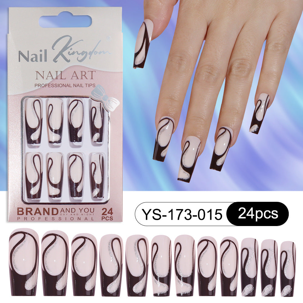Nail Tips special for press on nails rectangular nail pieces removable full sticker manicure 24 pieces boxed fake nail factory wholesale