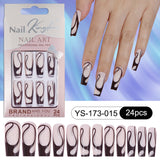 Nail Tips special for press on nails rectangular nail pieces removable full sticker manicure 24 pieces boxed fake nail factory wholesale
