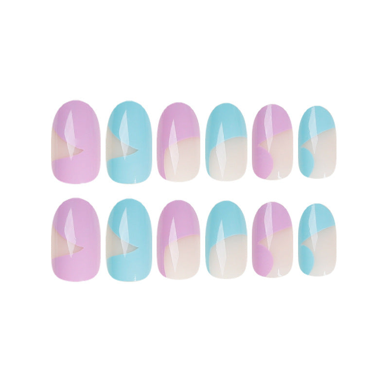 Fak nail nail color matching simpl Frnch nail fals nail wholsal|365nails