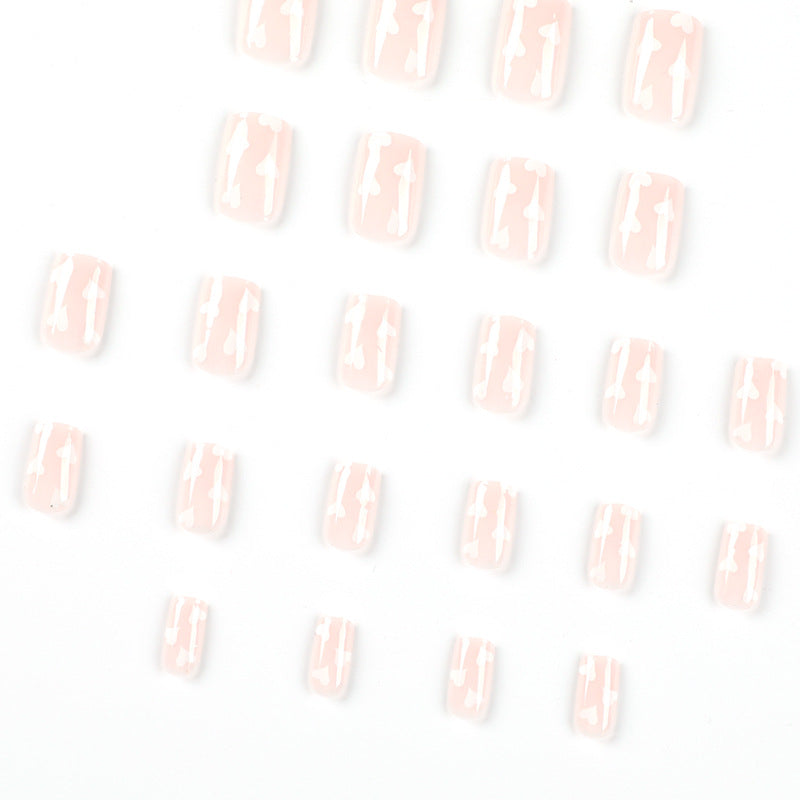 Use nail art atacado almofadas de unha para o Dia dos Namorados, pó nu, almofadas de unha brancas, produto acabado removível avançado | 365 unhas