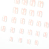 Use nail art atacado almofadas de unha para o Dia dos Namorados, pó nu, almofadas de unha brancas, produto acabado removível avançado | 365 unhas