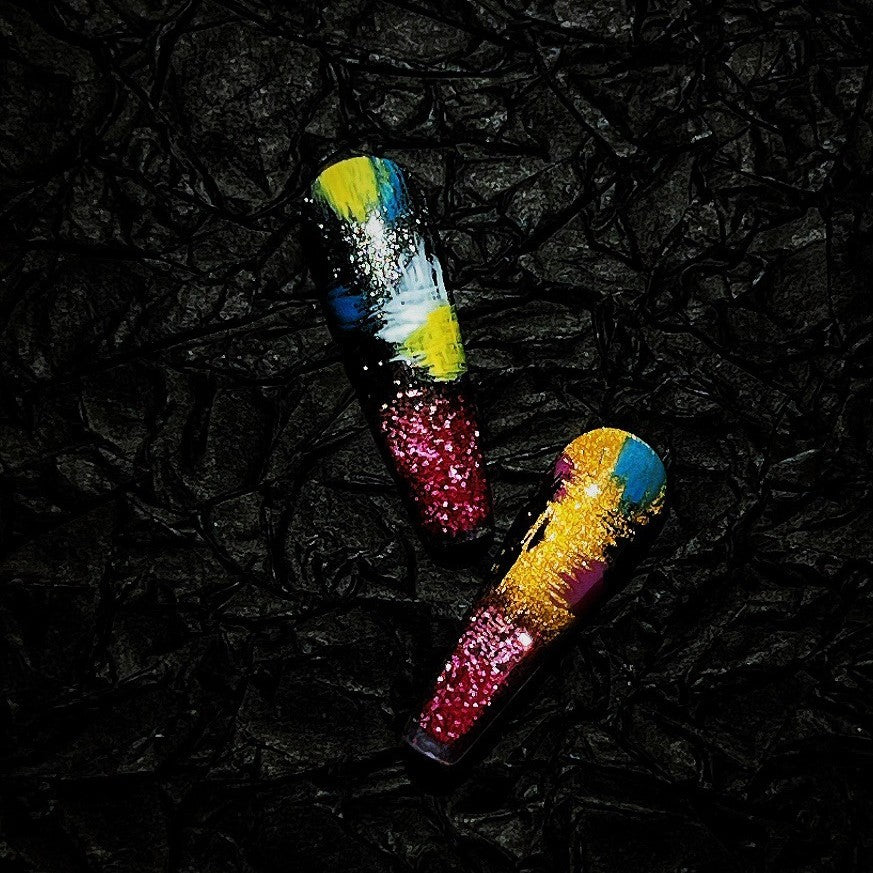 Title Neon Graffiti | Art Series Press-On Nails