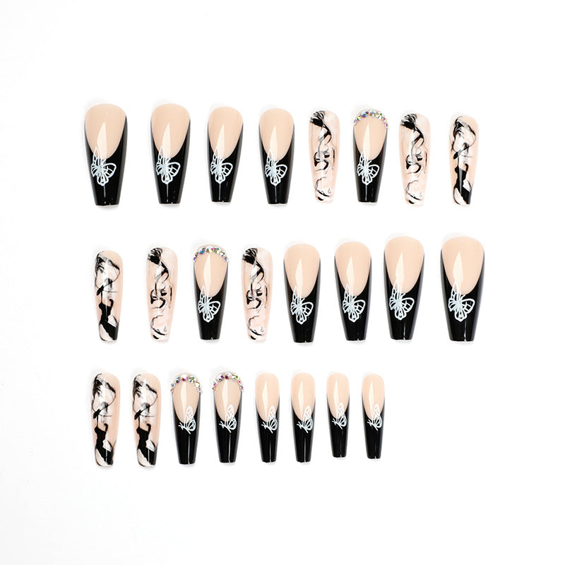 Ink smudge lines Butterfly manicure wholesale nail patch |365nails