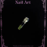 Title Forest Ivy Glow | Jade Relief Art Series Press-On Nails