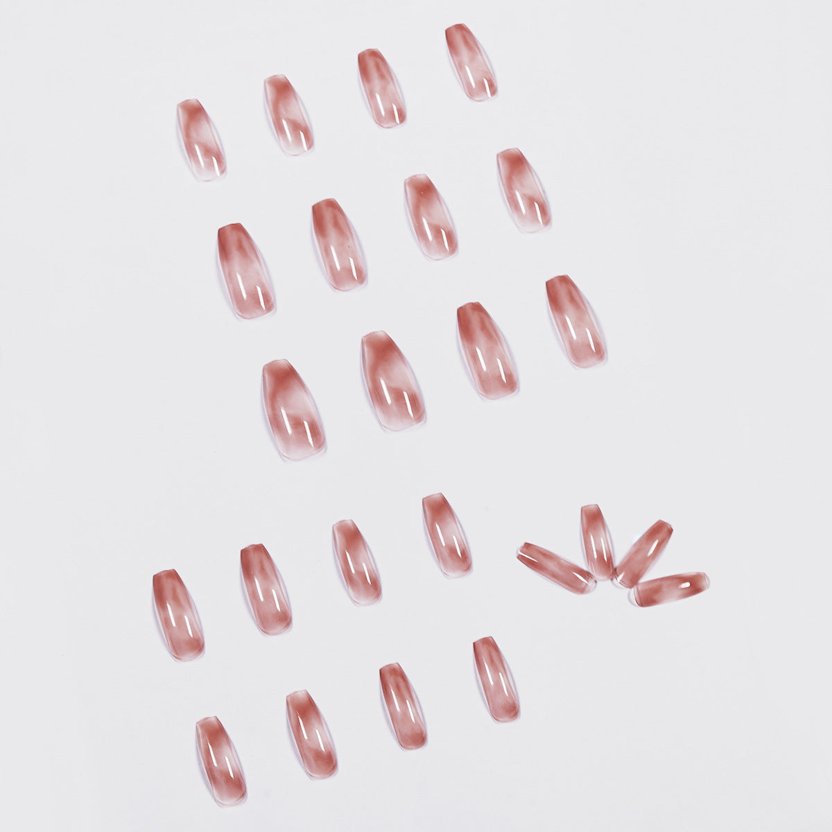 Uñas postizas con efecto de penetración de hielo ámbar, parches para uñas, parches para uñas, uñas removibles, ballet | 365nails
