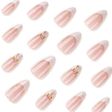 hot-selling French white smudged wearable nail short almond-shaped manicure fake nail removable wearable nail piece|365nails