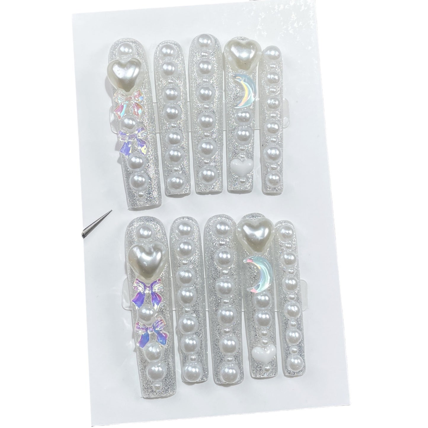 Styl supr long watr pip nail lov parl flash Handmad long |365nails
