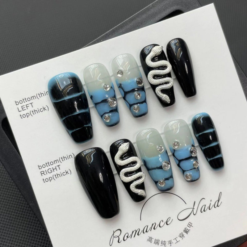 Unhas postiças para Halloween, decoração de unhas de Halloween, produto finalizado | 365nails