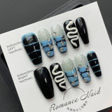 Unhas postiças para Halloween, decoração de unhas de Halloween, produto finalizado | 365nails