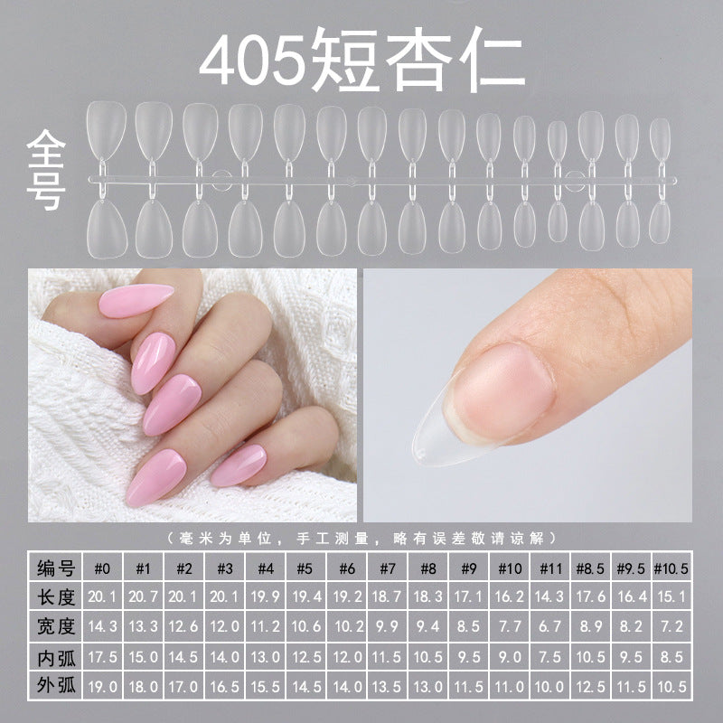 Nail Tips press on nails pads, matte 240 pieces, full stickers, transparent oval trapezoidal non-marking, no-grinding patches, nail pads