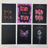 Press-On Nails Instruction Card Black cardboard light luxury y2k wind (MOQ:50 pieces)