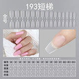 Nail Tips press on nails pads, matte 240 pieces, full stickers, transparent oval trapezoidal non-marking, no-grinding patches, nail pads