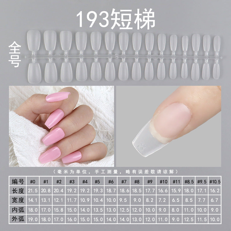 Nail Tips press on nails pads, matte 240 pieces, full stickers, transparent oval trapezoidal non-marking, no-grinding patches, nail pads
