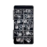 Nail Tips Children wear 120 nail pads, boxed transparent and seamless, fully pasted short nail pads to practice children's fake nails