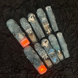Title Frostlit Tales | Luminous Snow-Scene Press-On Nails