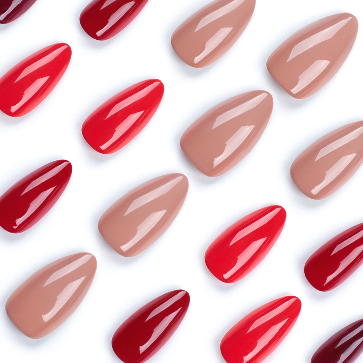 Unhas postiças curtas amendoadas outono e inverno, arte de unha laranja quente, peça simples de unha, remendo de unha falsa, produto finalizado|365nails