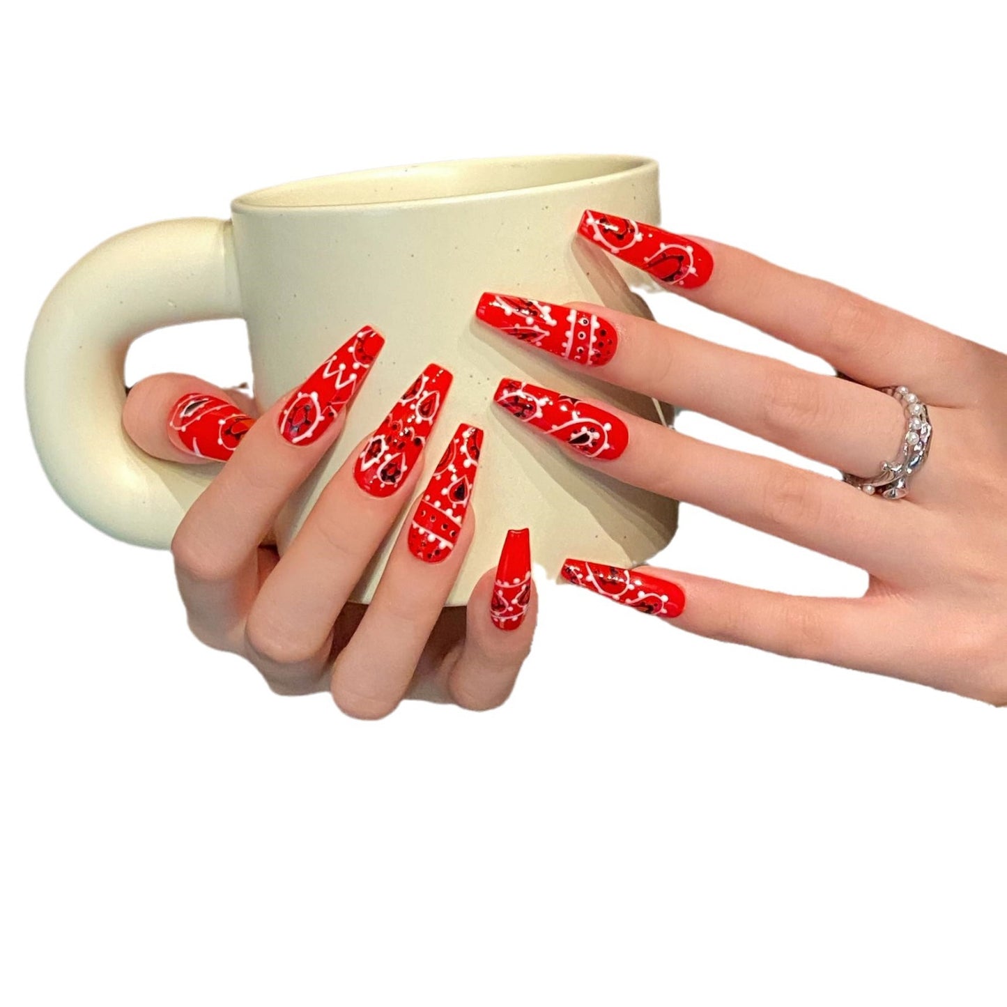 Pure handmade press on nails nail art fake nails beauty | 365nails