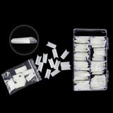 Nail Tips nail plate  water pipe nail natural white 500 pieces French half sticker extended patch NOC high arc fake nail