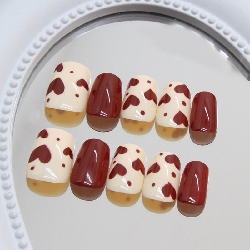 Dicas de unhas pré-fabricadas, unhas vermelhas, amor doce, curtas, fashion girl, brancas, versáteis, removíveis, unhas de pressão |365nails