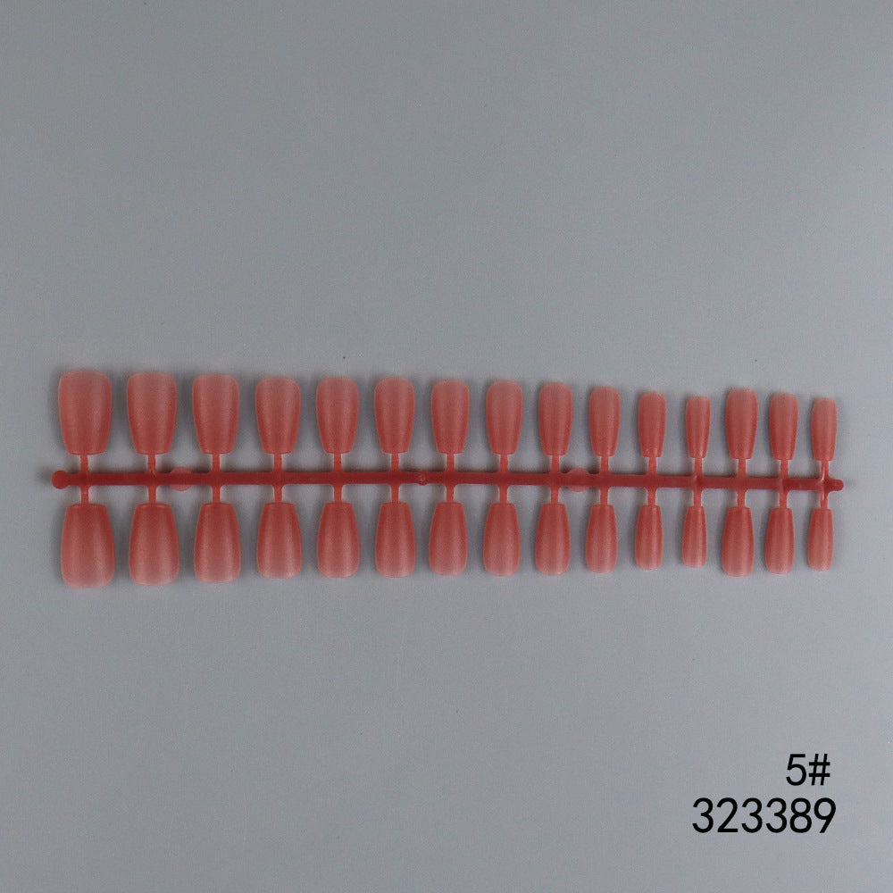 Nail Tips Solid color matte seamless press on nails patch 30 pieces strip multi-color full sticker short fake nail patch, wholesale