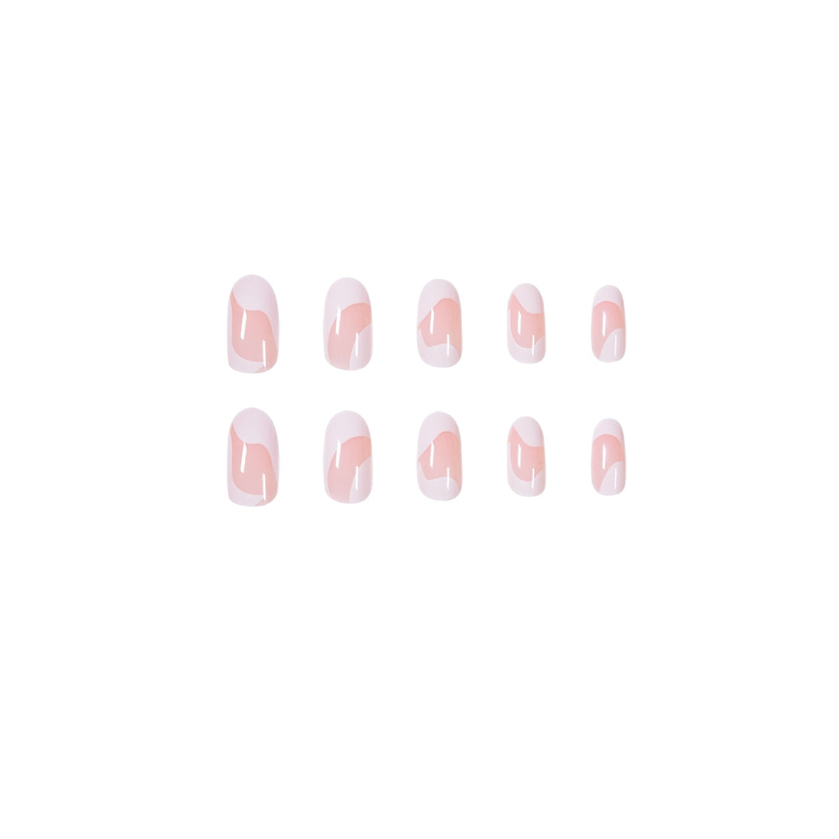 Série simples unha francesa branca prensada unha postiça unha removível peça de unha |365nails
