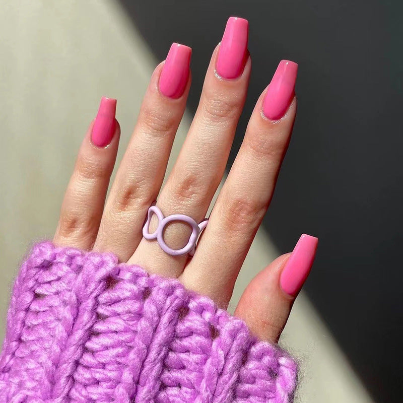 s Solid color short ballet collection short wholesale nail pieces Finished removable nails|365nails