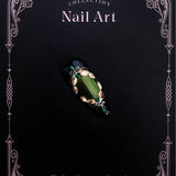 Title Forest Ivy Glow | Jade Relief Art Series Press-On Nails
