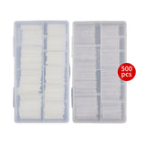 Nail Tips nail plate semi-sticker, light sticker, transparent XXL water pipe nail 500 pieces, boxed flat head fake nail, extended patch nail art.